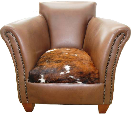 Cowhide And Leather Armchair